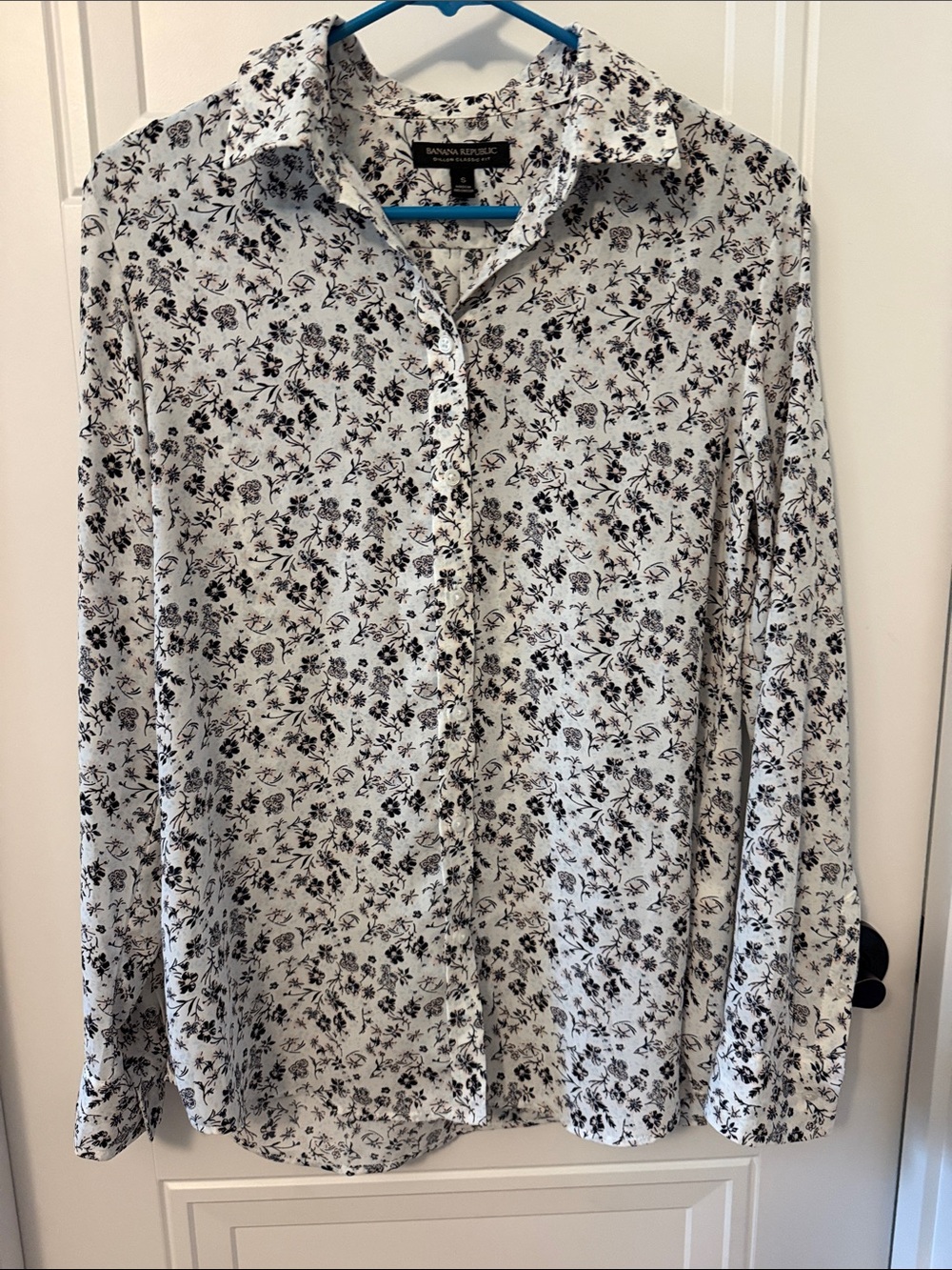 Banana Republic Dillon Classic Fit Blouse with Floral Print